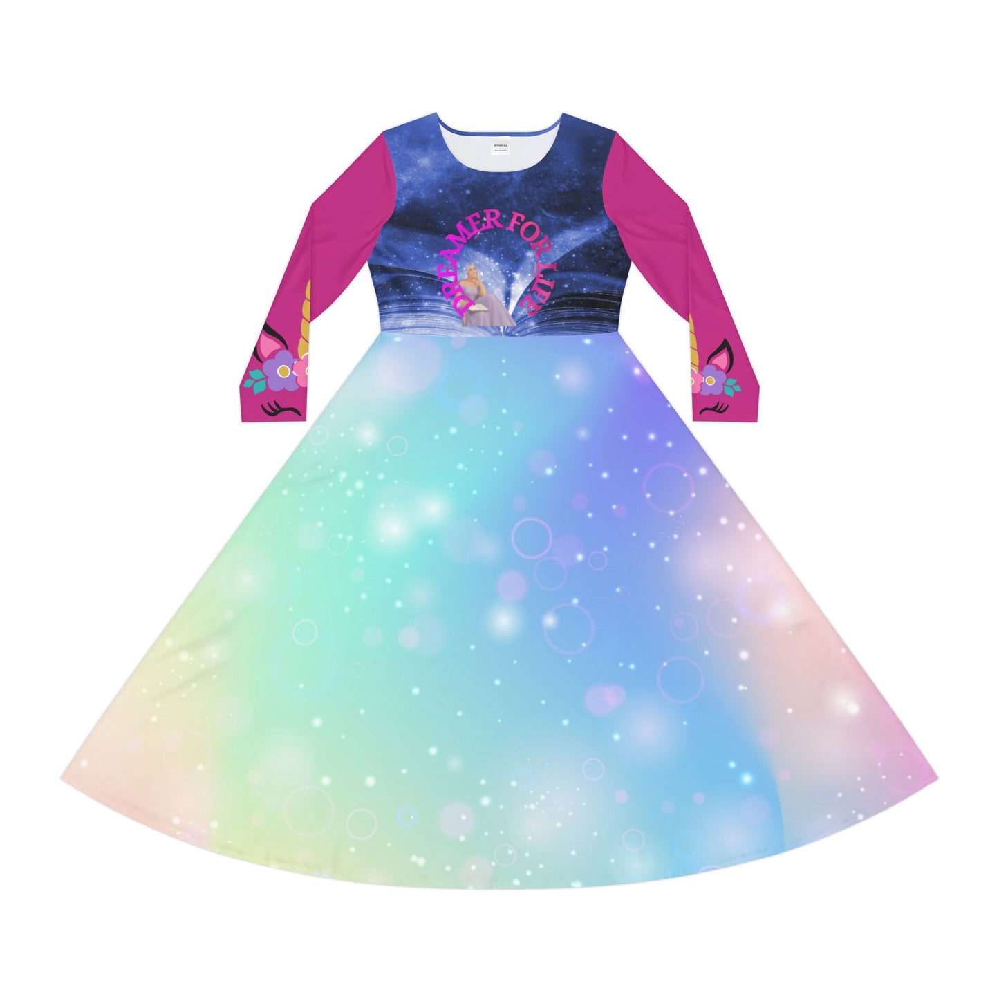 Women's Long Sleeve Dance Dress (AOP)