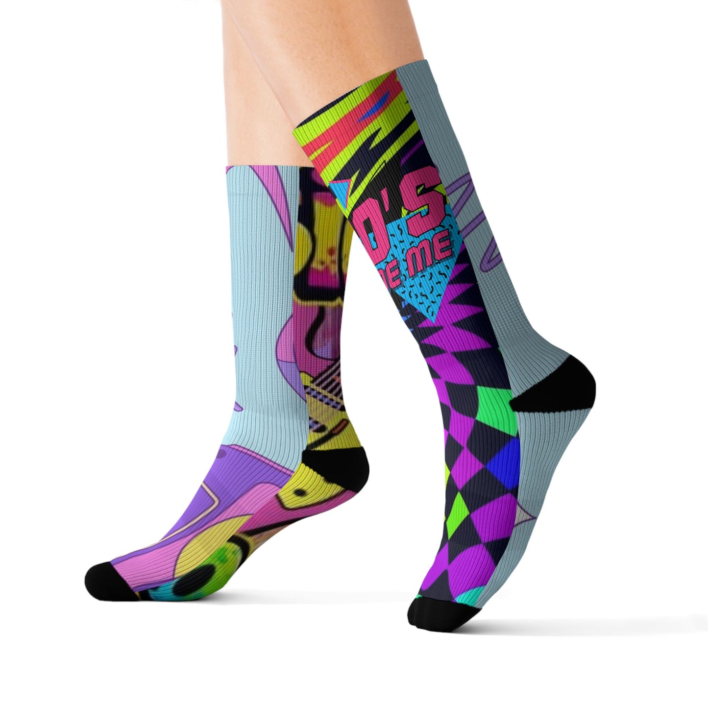 retro mismatched socks R.B.Angels design