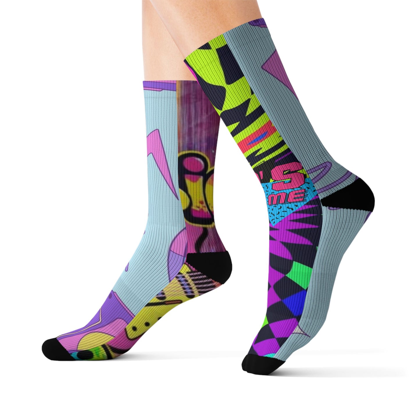 retro mismatched socks R.B.Angels design