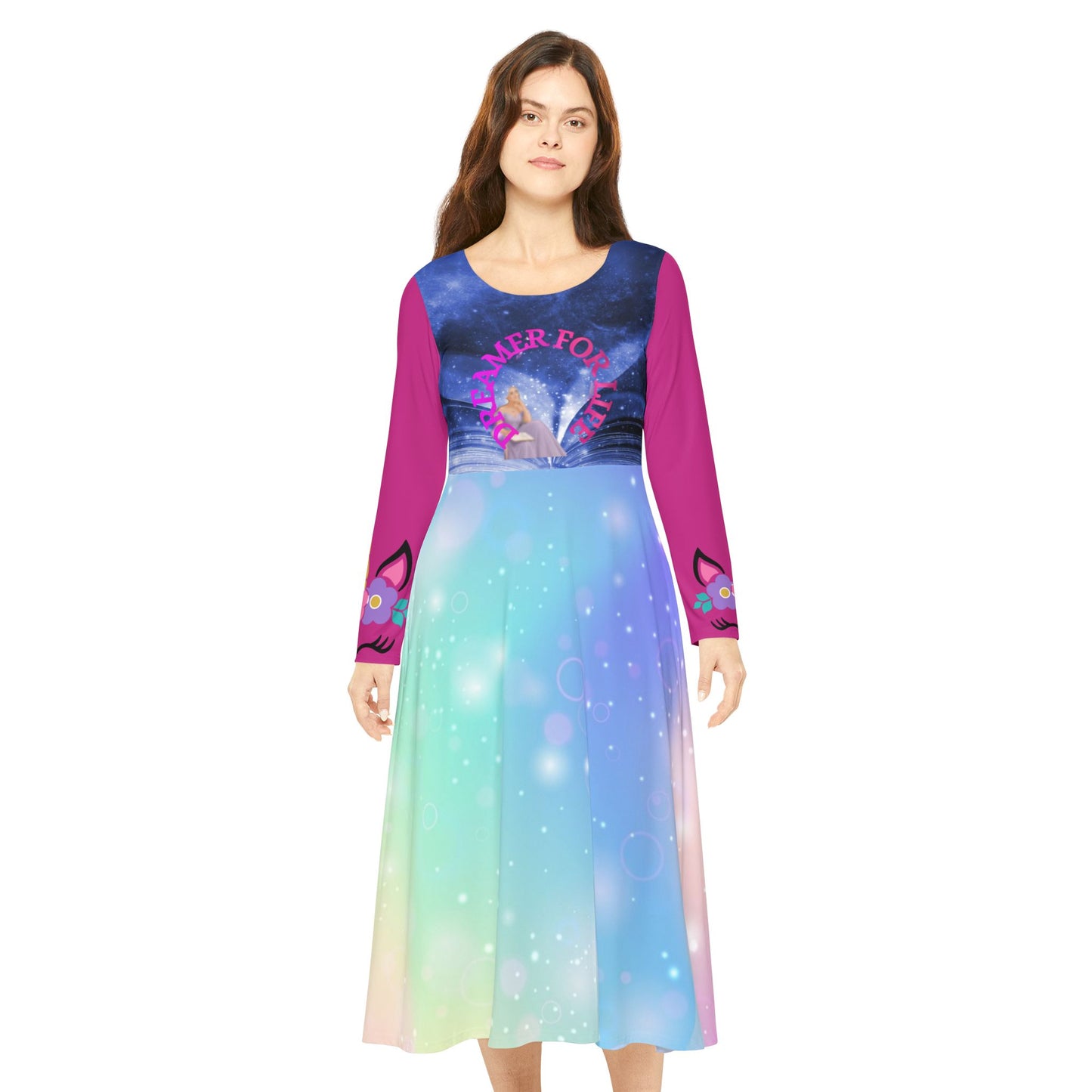 Women's Long Sleeve Dance Dress (AOP)