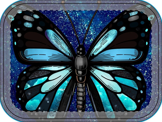 Butterfly Jewelry Box — Double Zipper Travel Case for Earrings, Rings & Necklaces