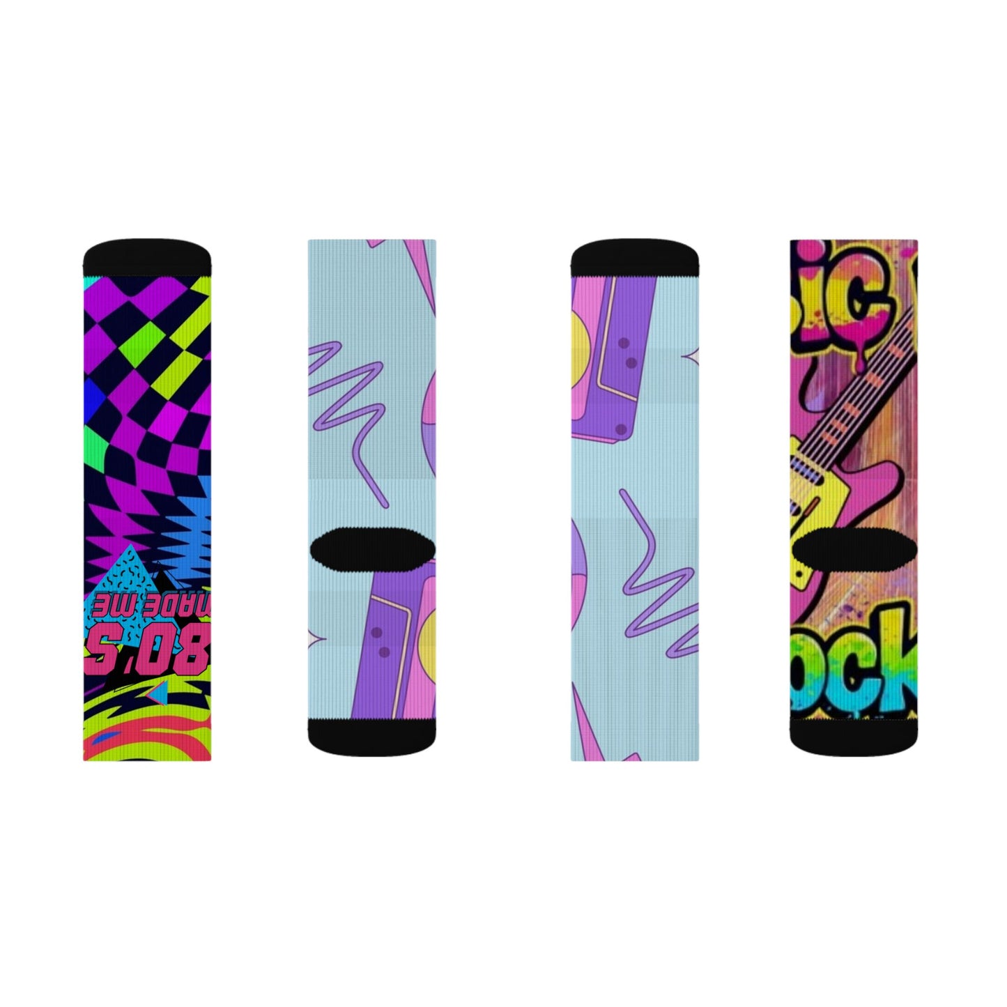 retro mismatched socks R.B.Angels design