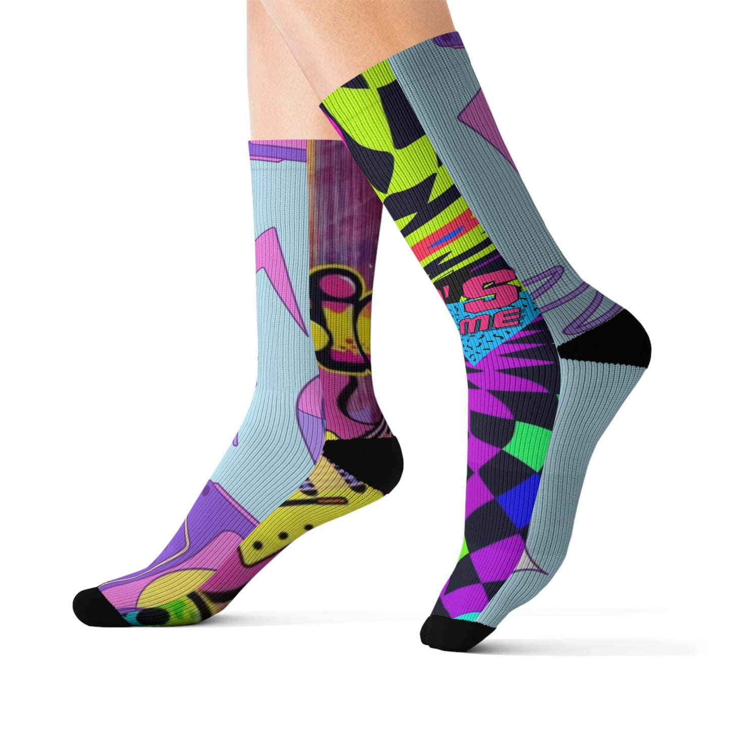 retro mismatched socks R.B.Angels design