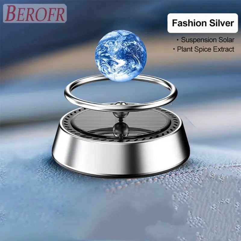 Solar Energy Car Air Freshener Galaxy Planet Earth Mars Aromatherapy Diffusing Ornament Interior Perfume Creative Decoration